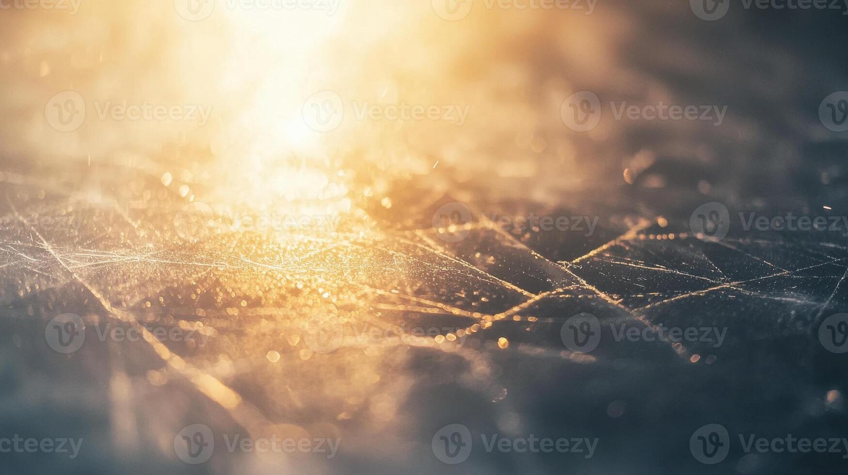 Soft light illuminates a textured surface, creating intricate patterns and reflections. The warm glow enhances the details, bringing the scene to life during twilight photo