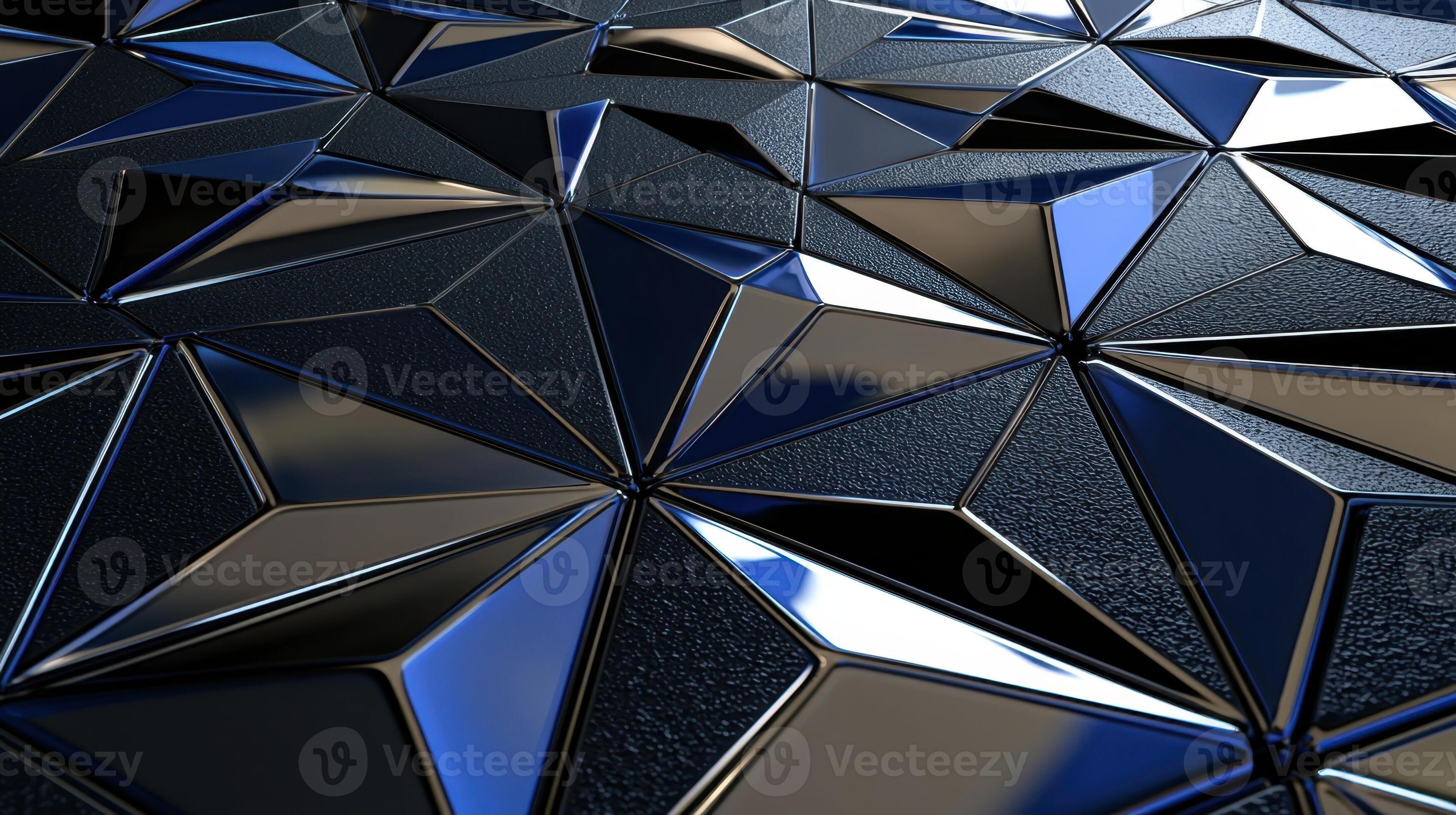 A detailed view of a textured surface featuring an array of triangular ...