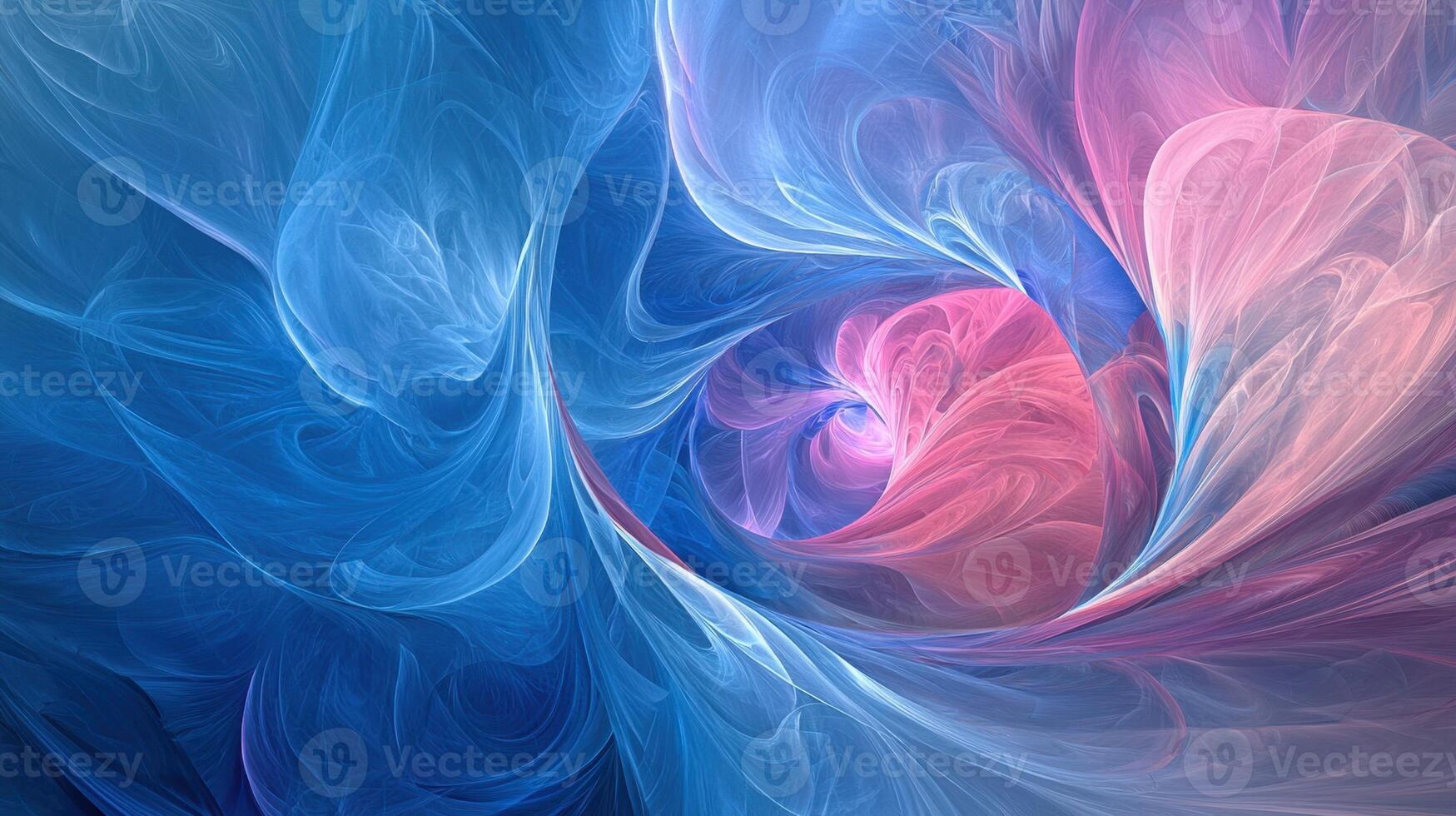 Intricate patterns of swirling blue and pink colors blend seamlessly, forming an enchanting abstract design that captivates with its fluid motion and vibrant hues photo