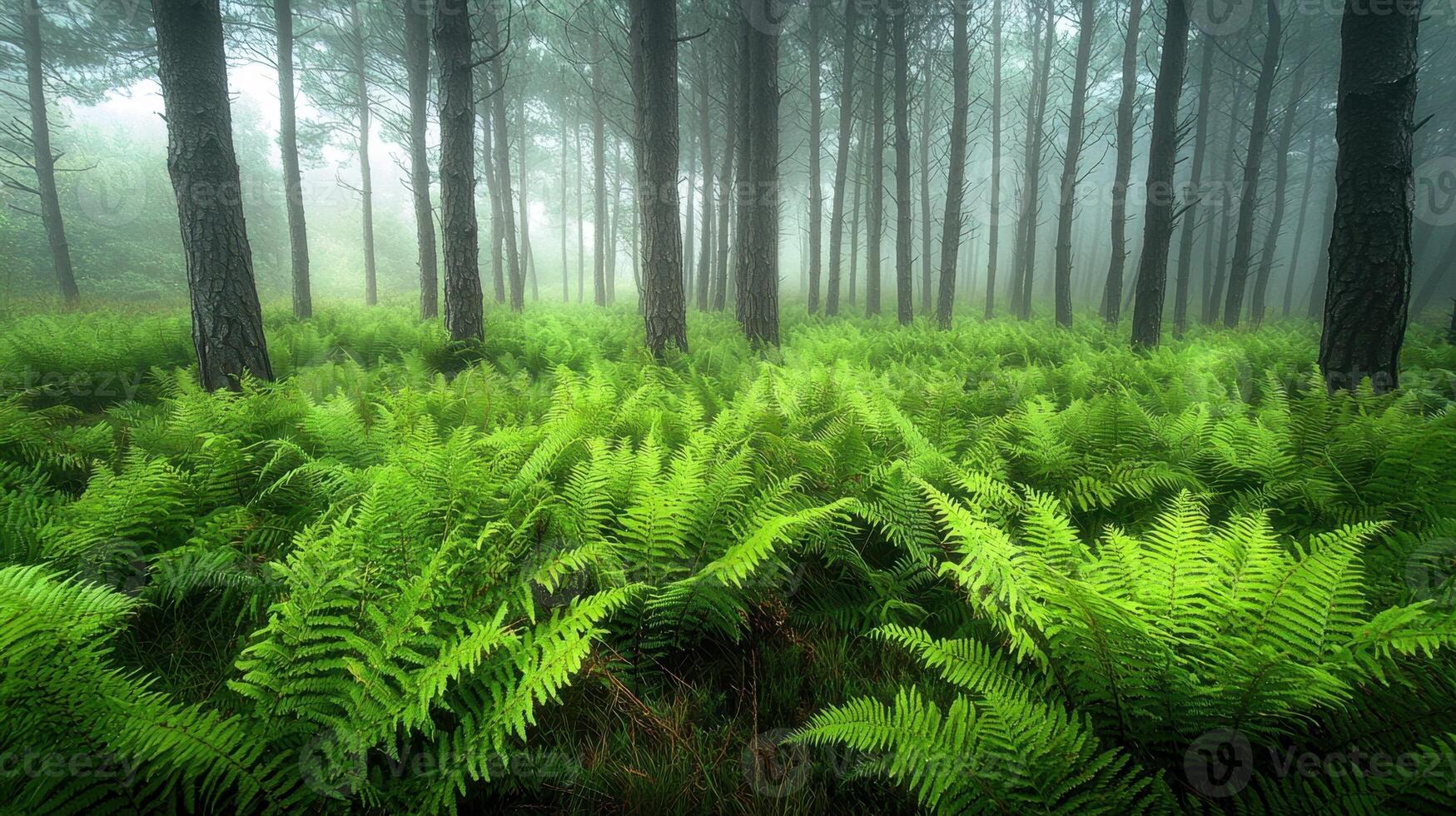 Ferns in the forest photo