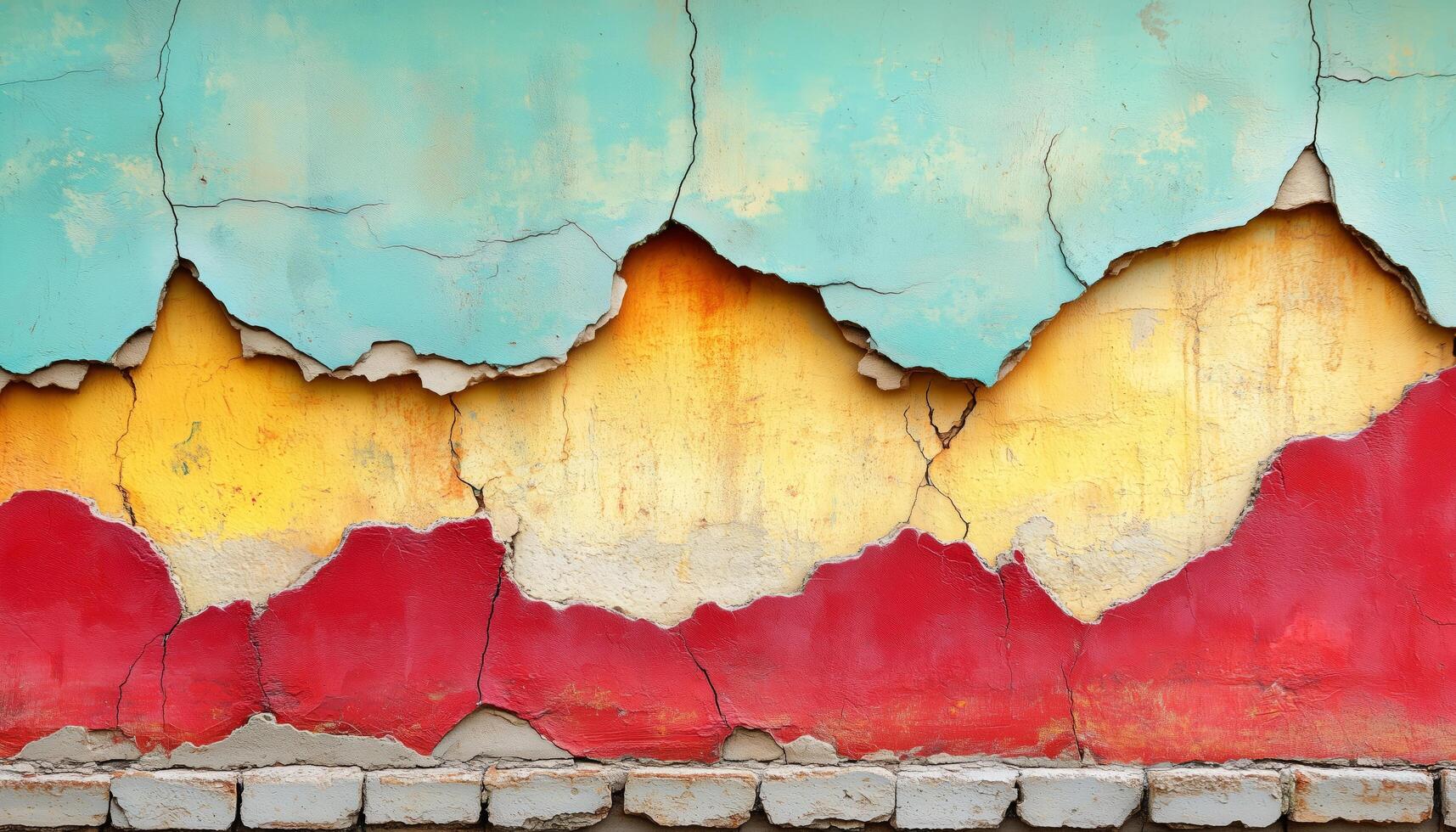 A wall with paint peeling off of it photo