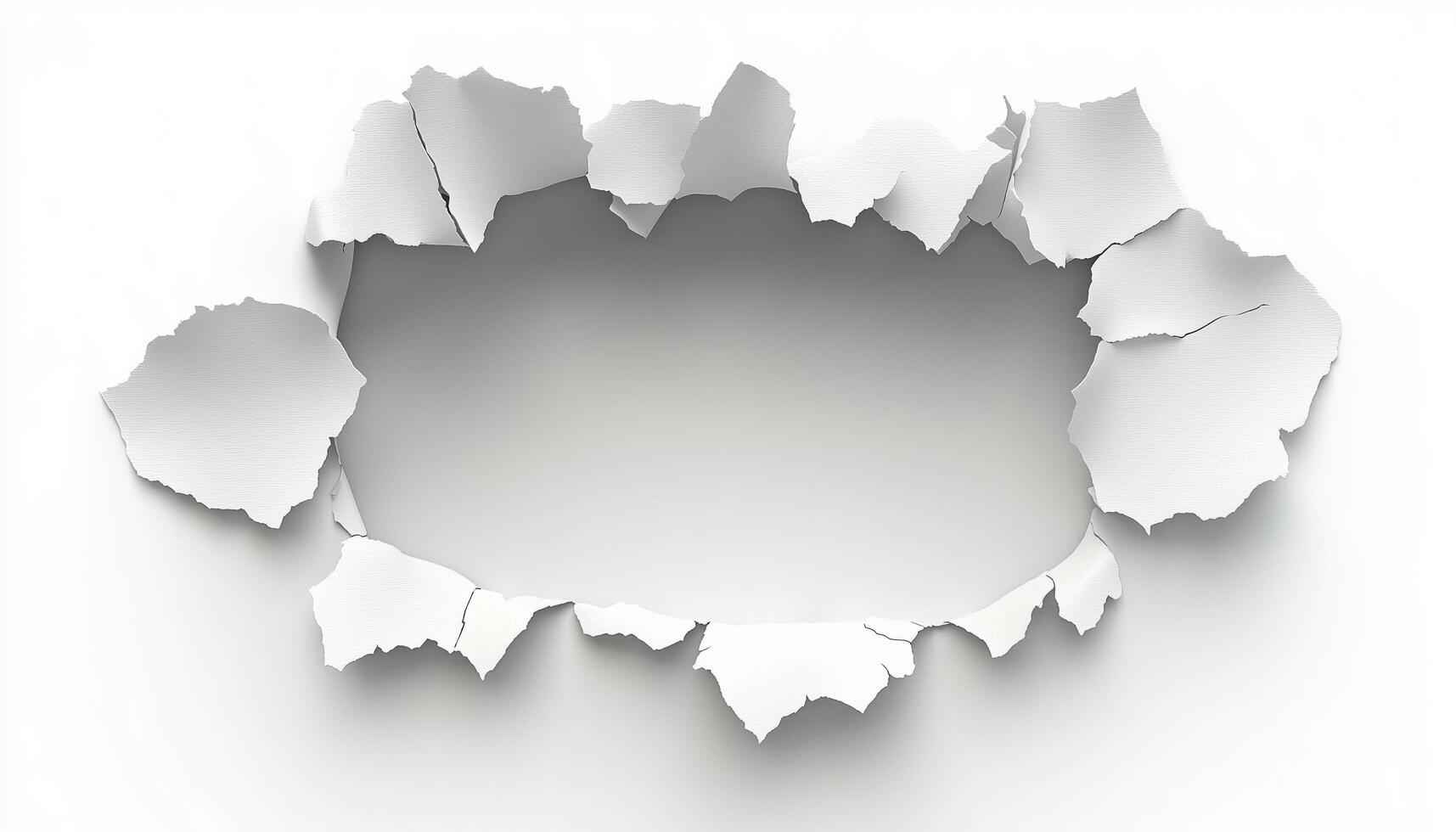 A hole in the wall with a piece of paper photo