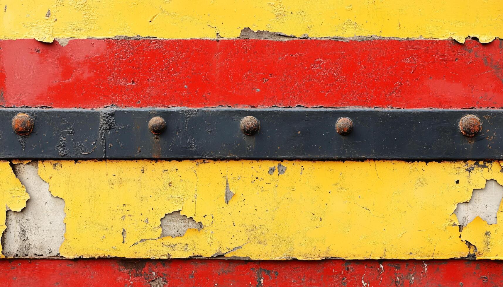 A red, yellow and blue striped wall photo