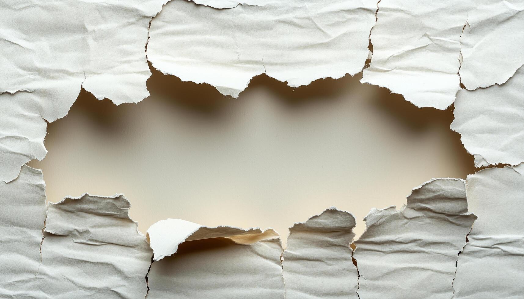 A hole in a piece of paper with a hole in it photo