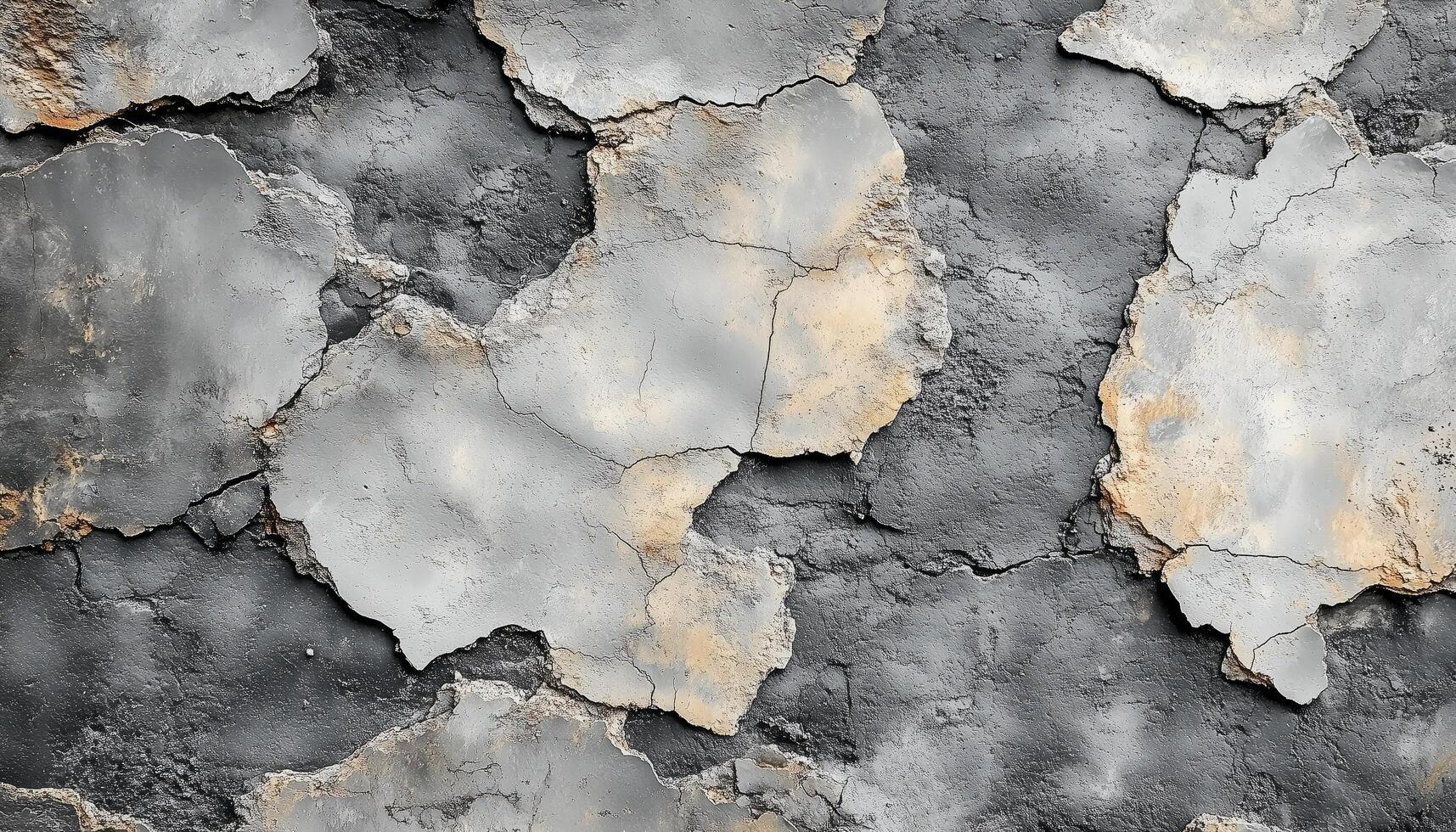 A close up of a cracked wall with peeling paint photo