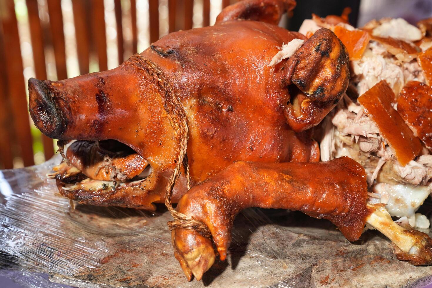 head of a lechon photo