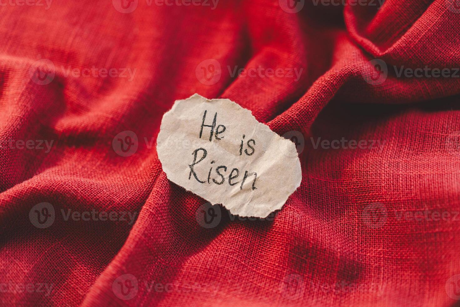 He is Risen. The cross as a sign of resurrection. photo