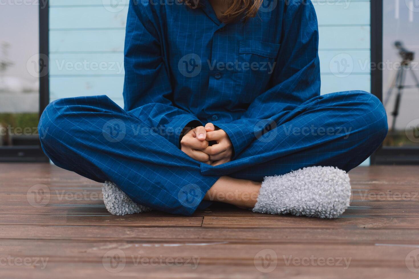 Meditation practice in a tranquil outdoor photo