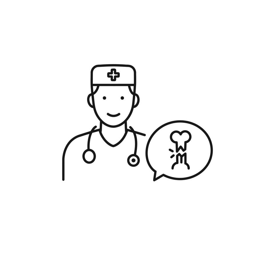 A doctor is holding a heart and a speech bubble vector