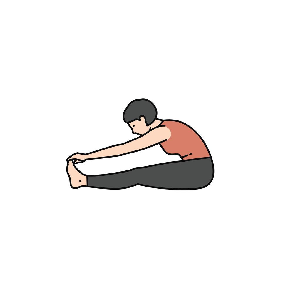 A woman is doing a yoga pose vector