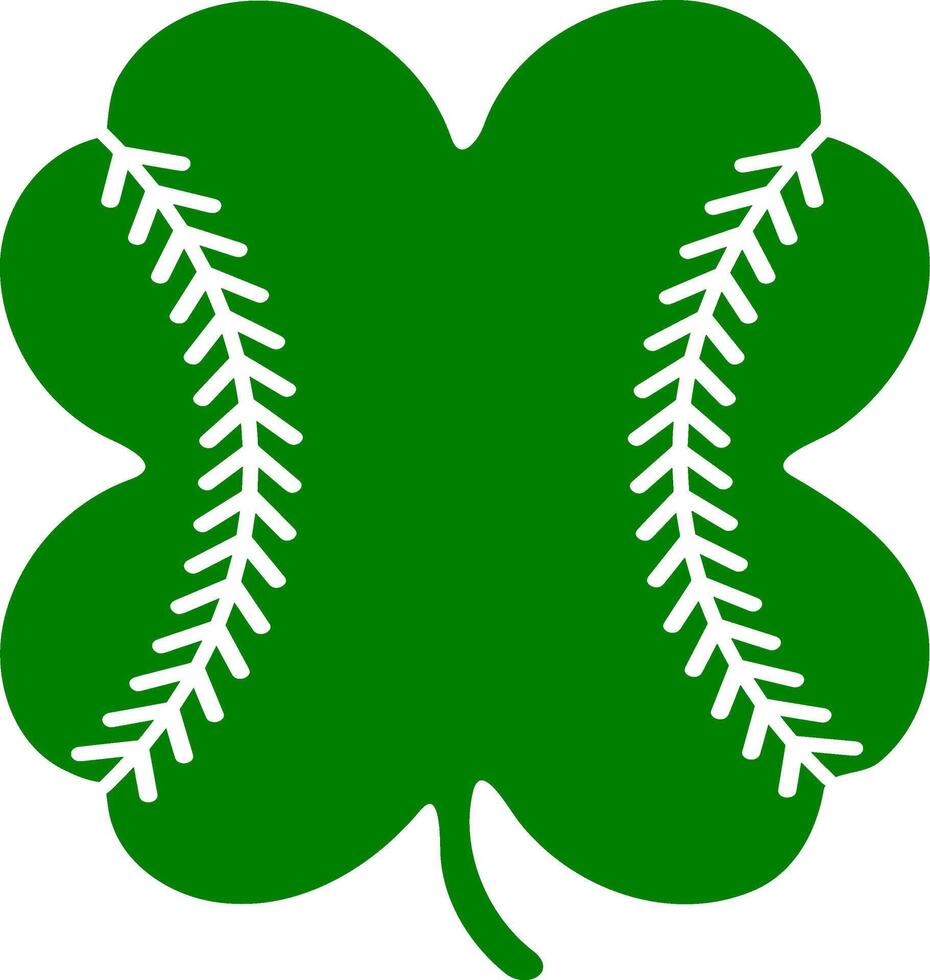Baseball Shamrock St Patricks Day Graphic vector