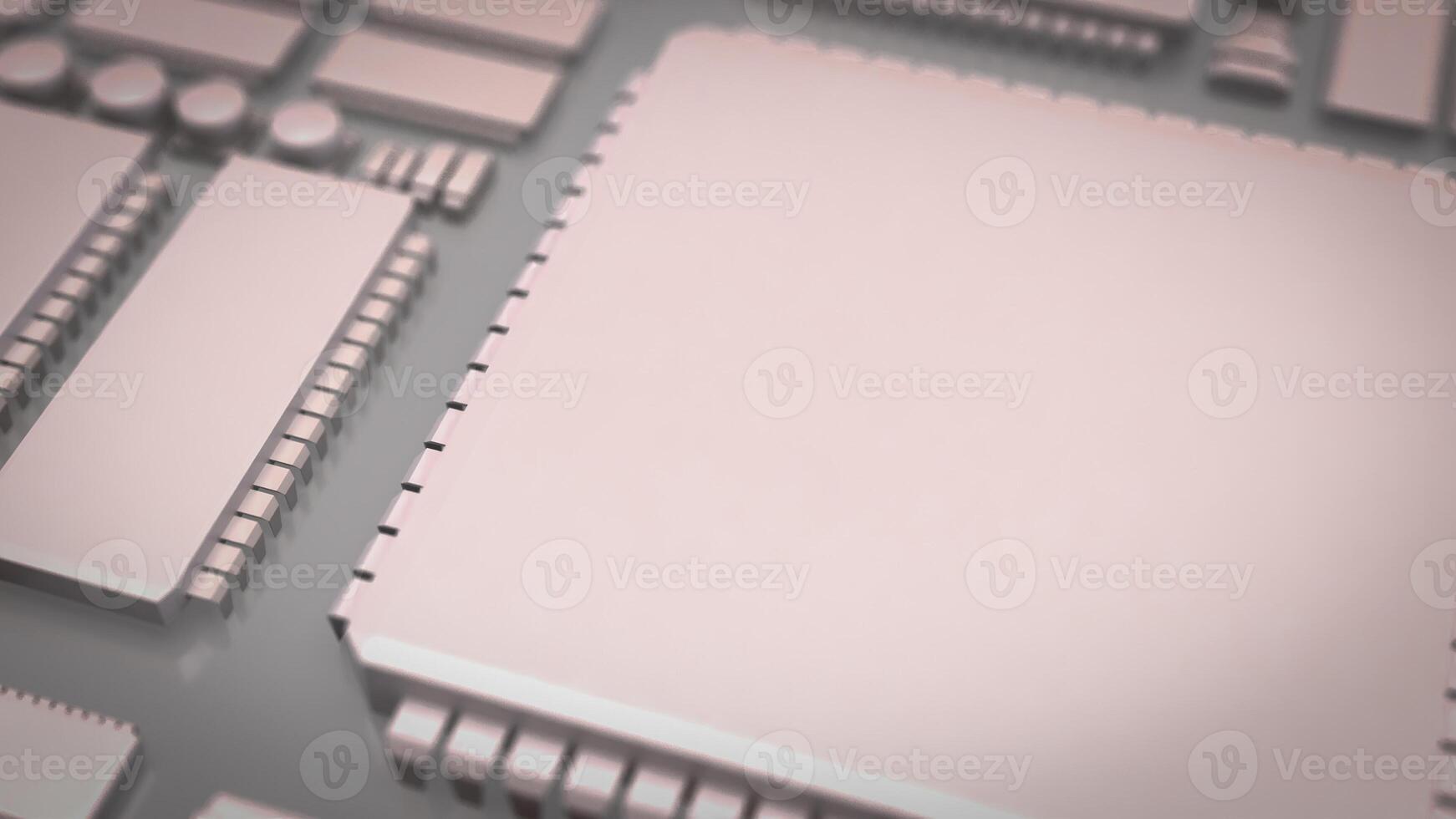 White PCB Board for It to Technology concept 3d Rendering. photo