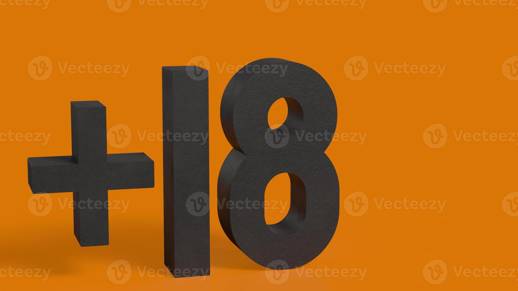 The 18 Plus for adults only concept. photo