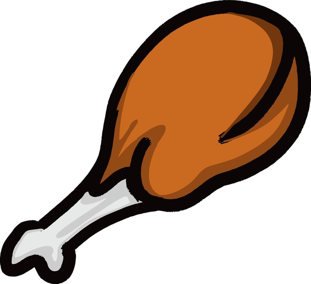 Golden Brown Chicken Thigh vector