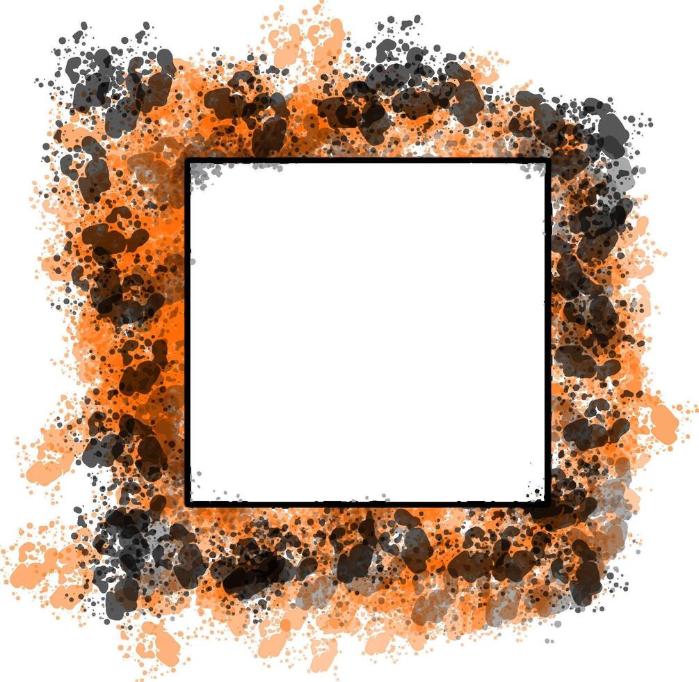 Artistic Abstract Frame with Watercolor Splash vector