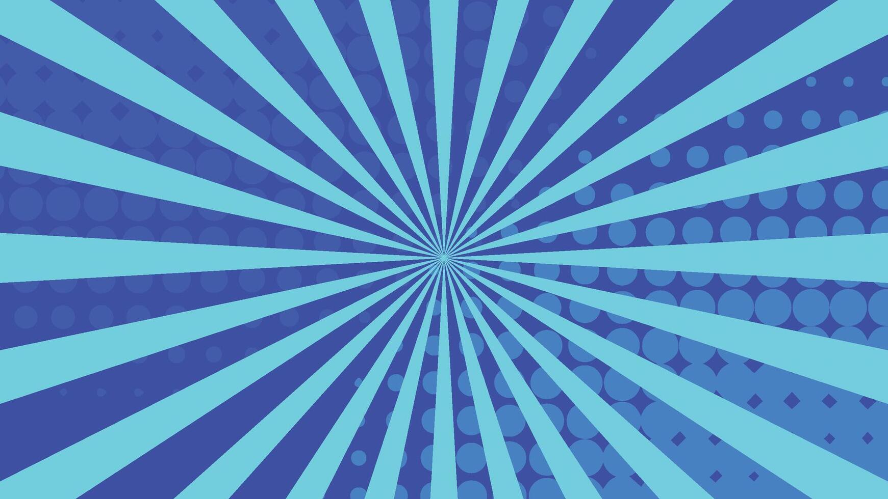 abstract blue sunburst background with dot pattern decoration vector