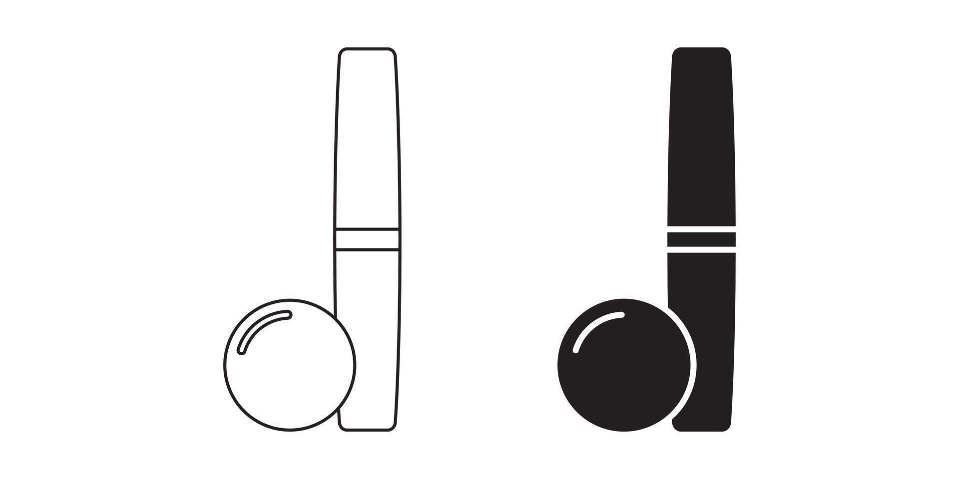 outline silhouette Candlepin bowling icon set vector