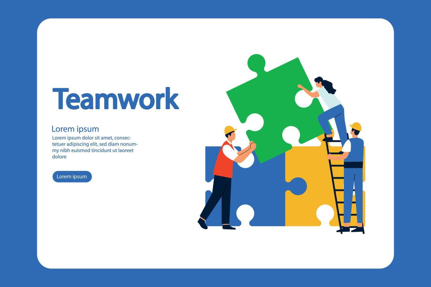 Collaborative Effort to Build a Stronger Team Together vector