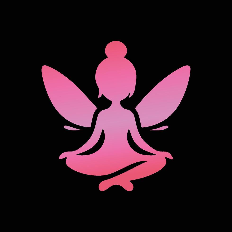 Simple Fairy logo icon on white background. vector