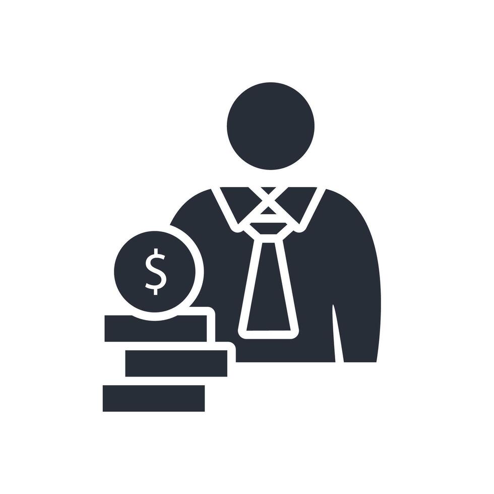 investor icons isolated on White Background. Flat vector