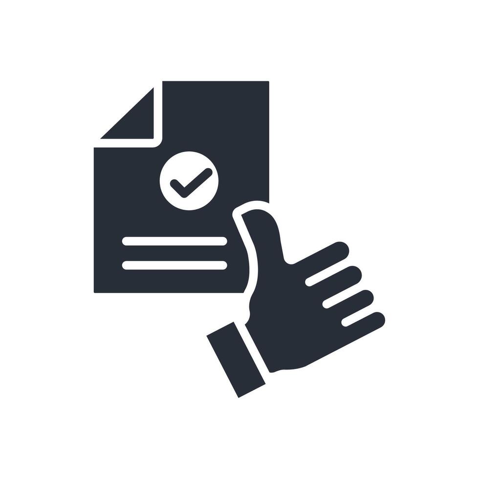 approve icons isolated on White Background. Flat vector