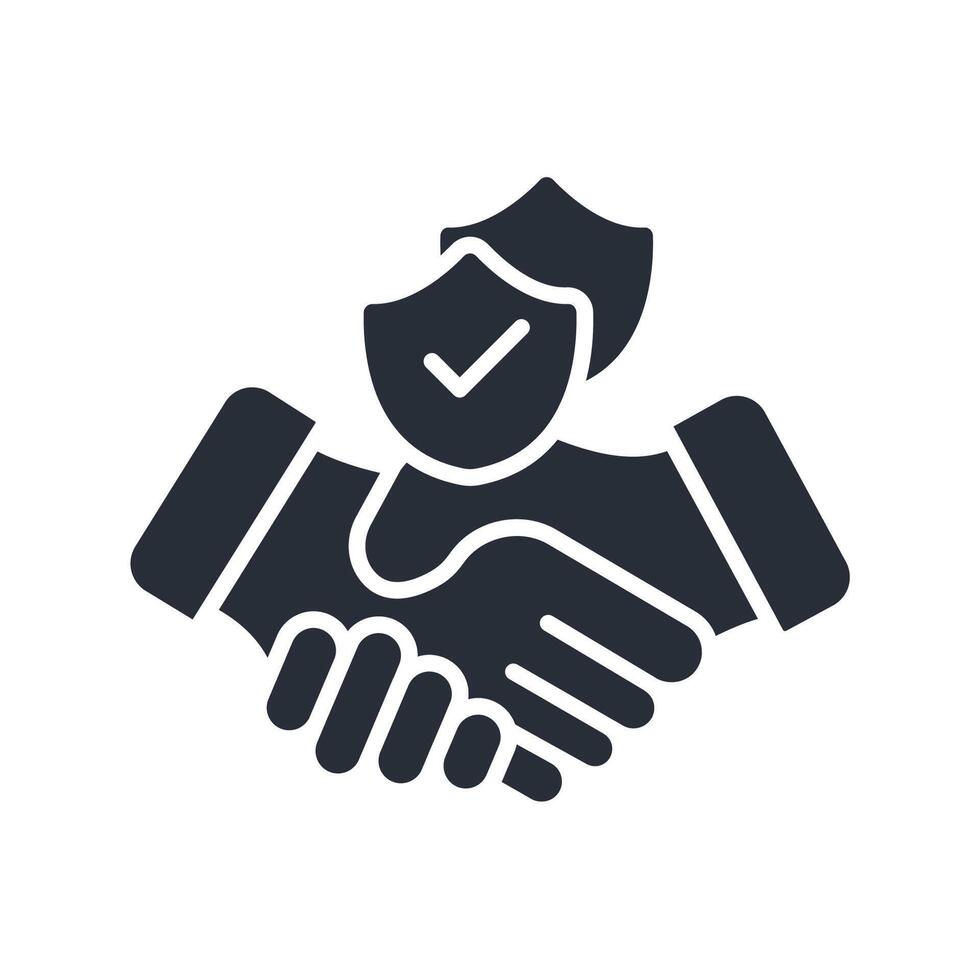 trust icons isolated flat vector