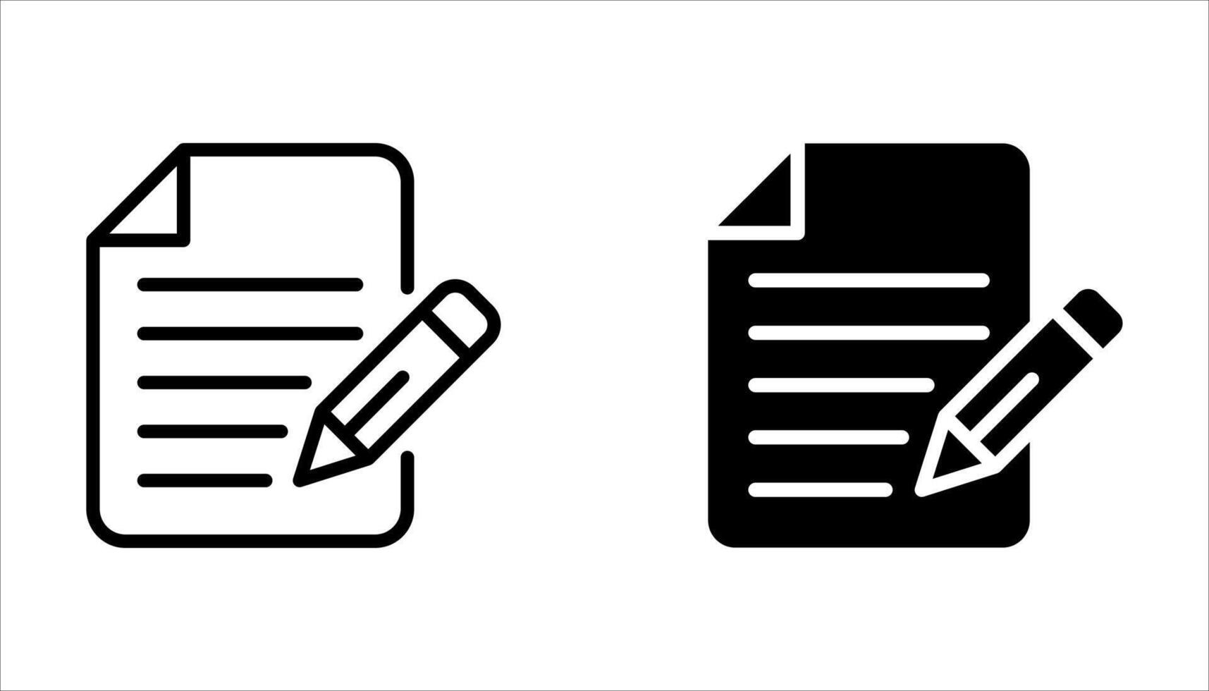 contract icon set on white. vector