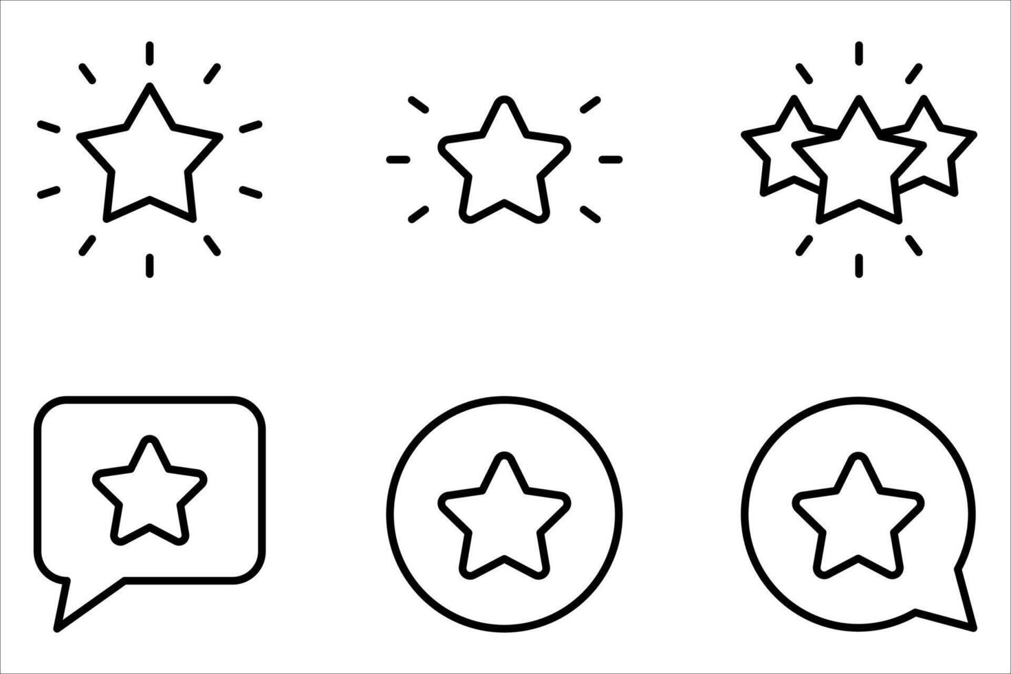 loyalty star icon set on white. vector
