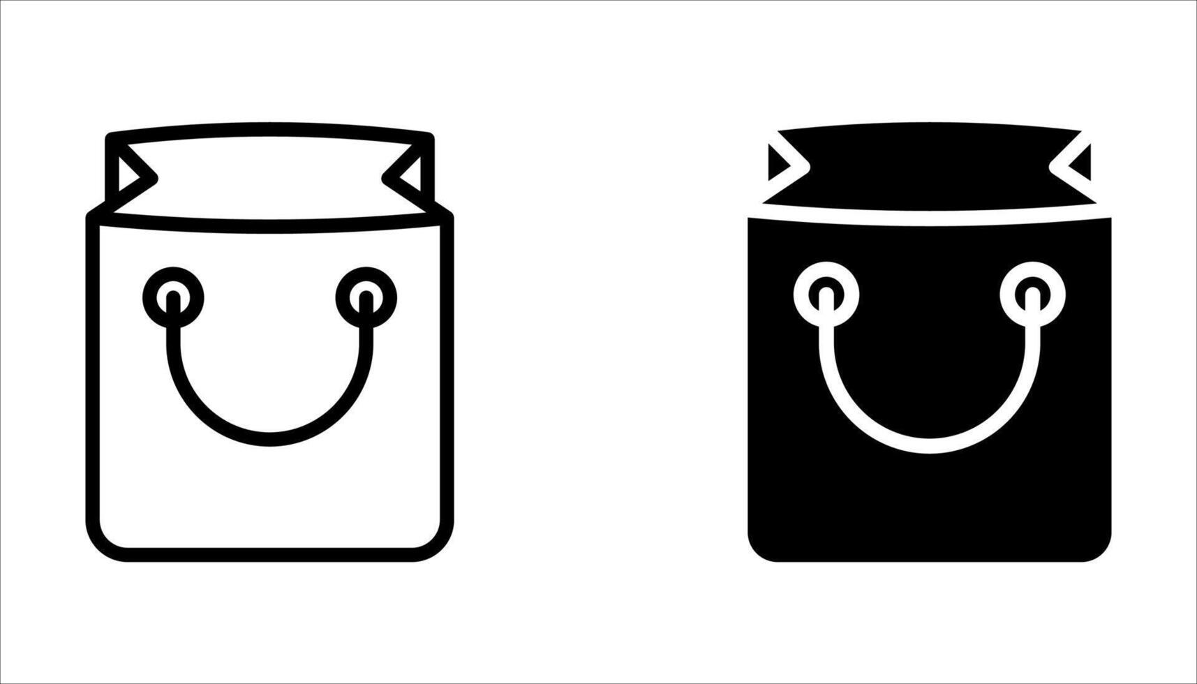 shopping bag icon set on white vector