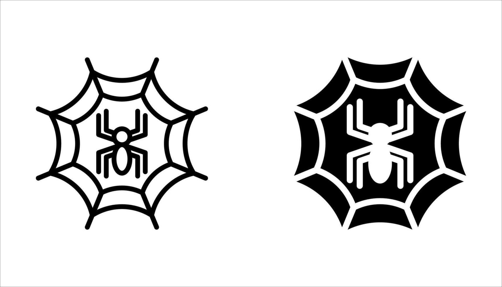 spider web icon set on white vector