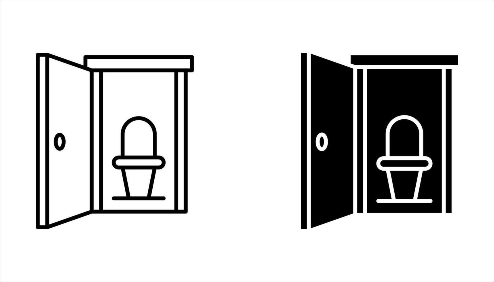 toilet icon set on white vector