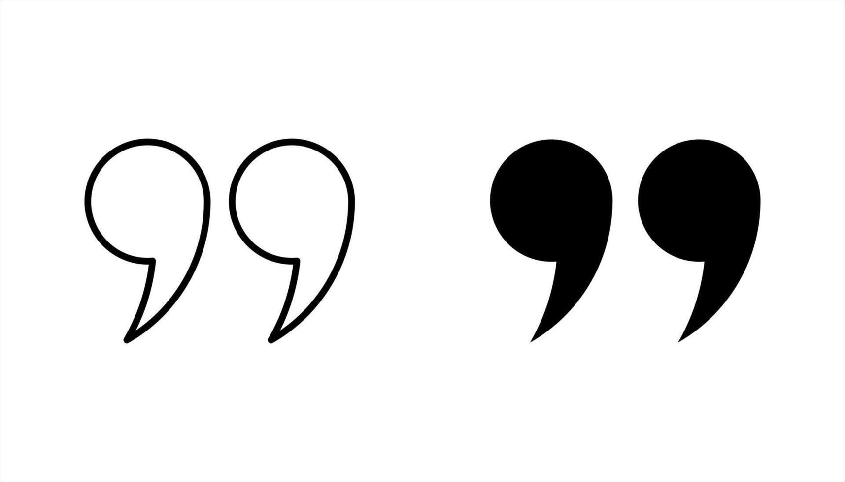 quote icon set, vector