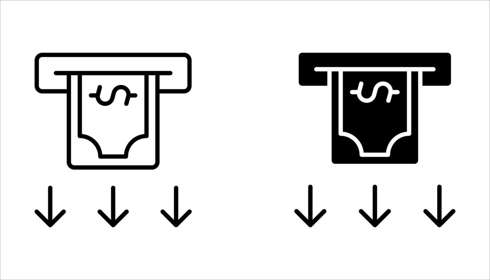 withdraw icon set, vector