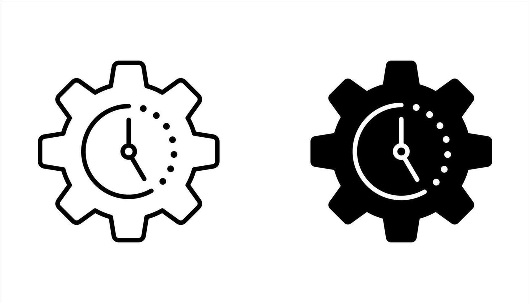 time management icon on white vector