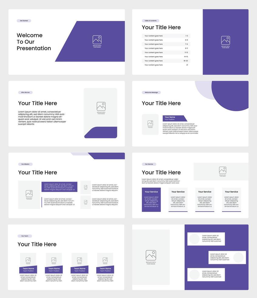 Business presentation template. Pitch deck design template. Business proposal template. vector
