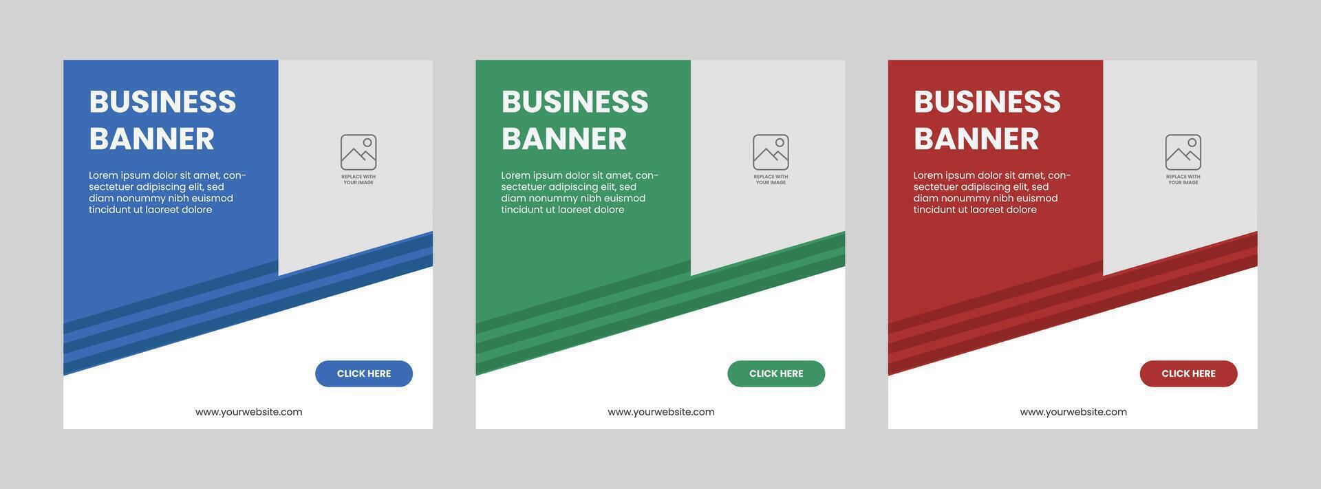 Modern business banner template for social media vector