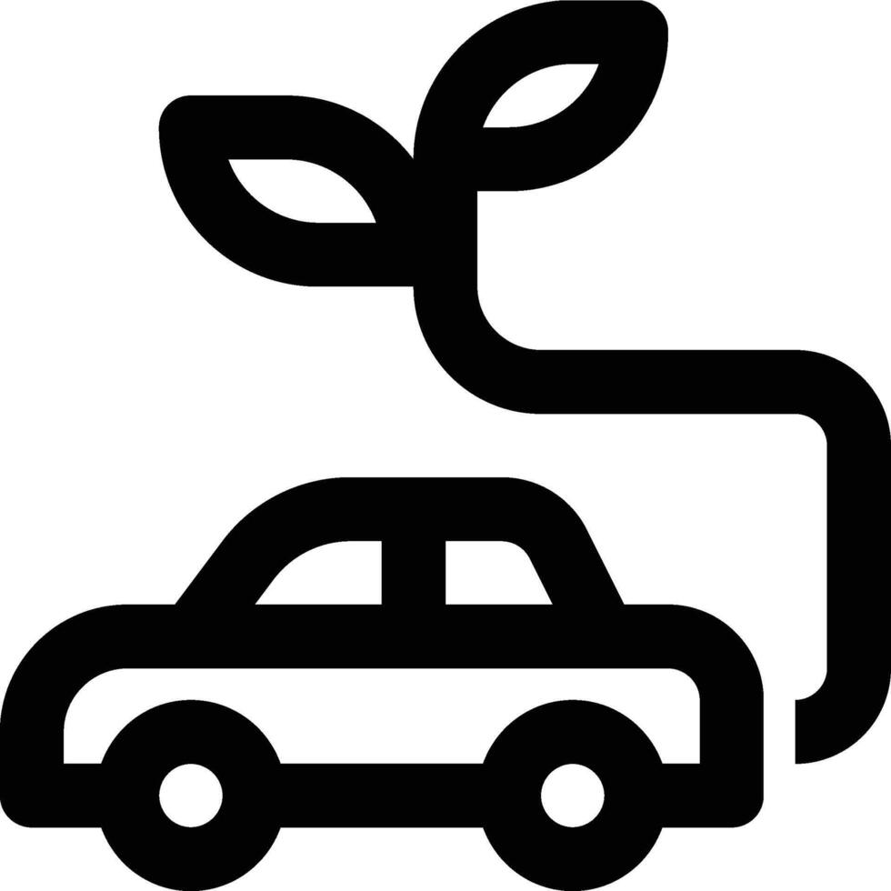 Green Vehicle, Green Car Outline Icon vector