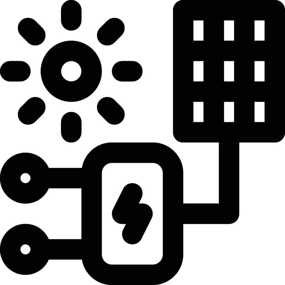 Solar Panel, Electric Panel Outline Icon vector
