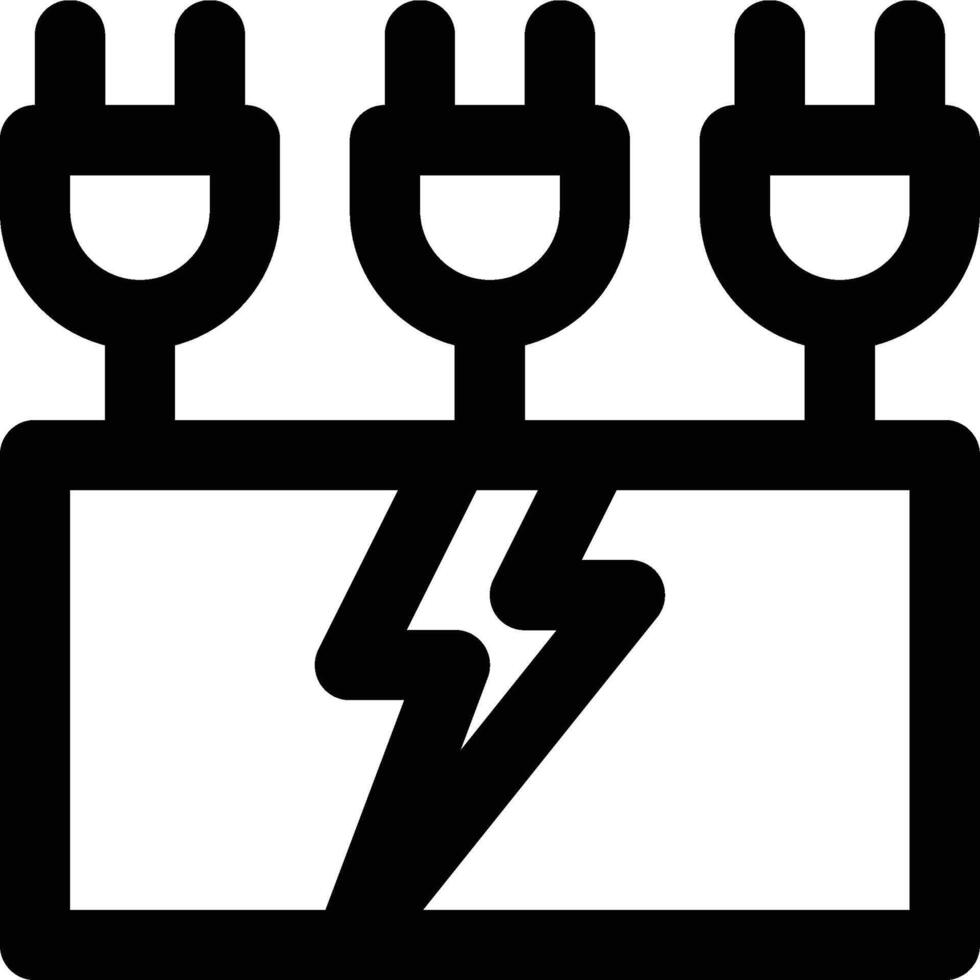 Power Supply, Power Source Outline Icon vector
