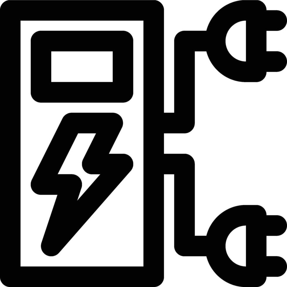 Electric Station, Charging Station Outline Icon vector