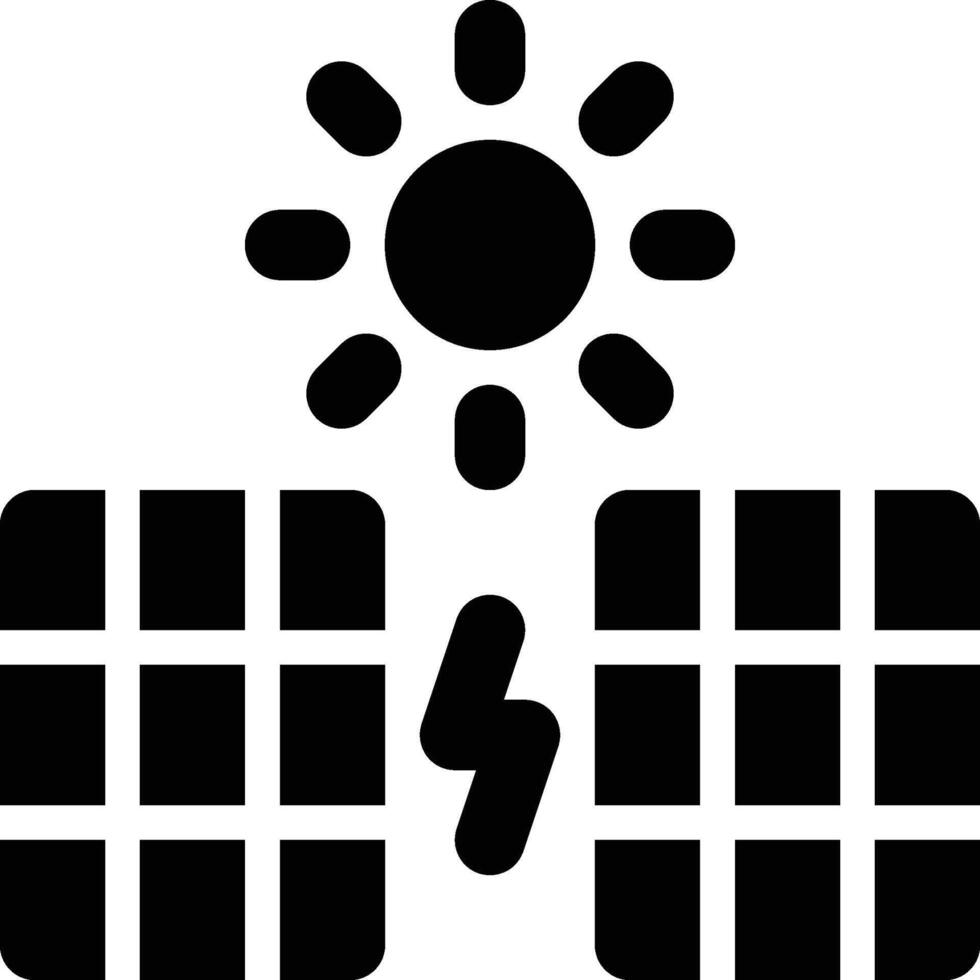 Solar Cell, Solar Panel Glyph Solid Icon vector