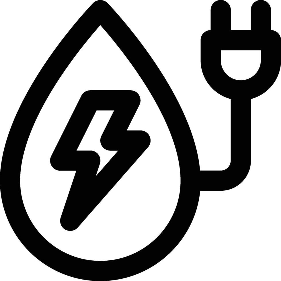 Hydroelectric Power, Hydroelectricity Outline Icon vector