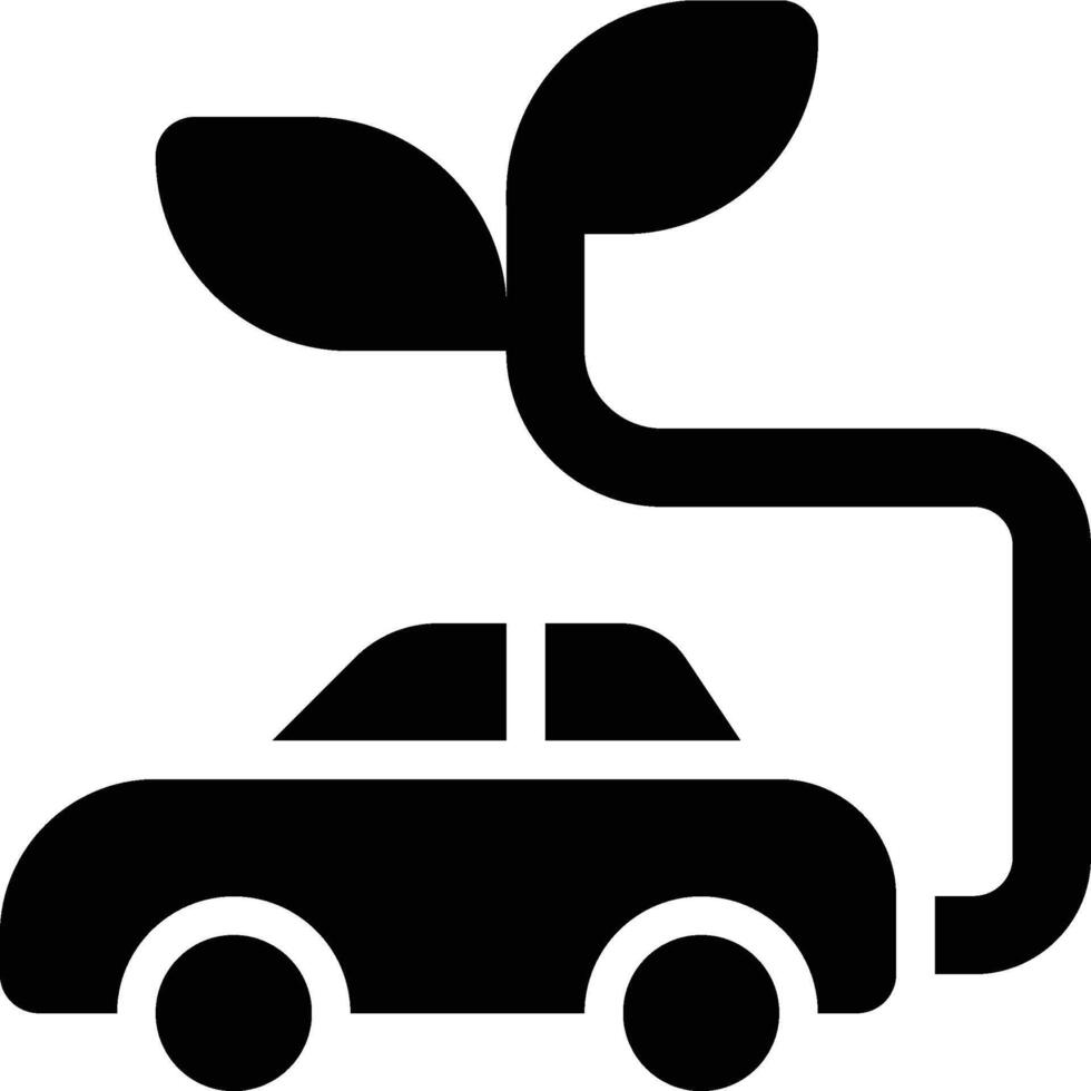 Green Vehicle, Green Car Glyph Solid Icon vector