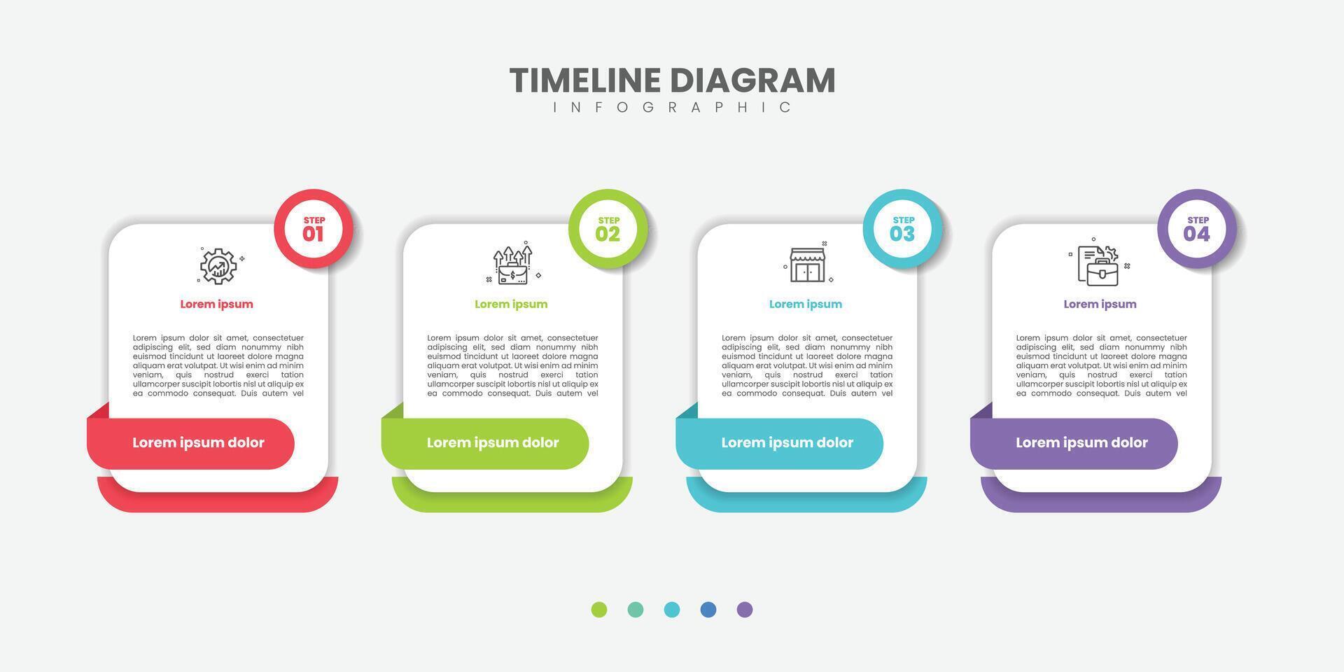 Modern Business infographic template with 4 options, steps, process chart. Can be used for workflow layout, diagram, annual report, web design vector