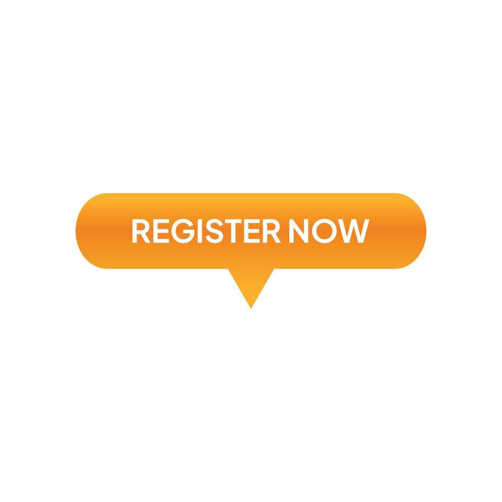 Register now button on white background vector