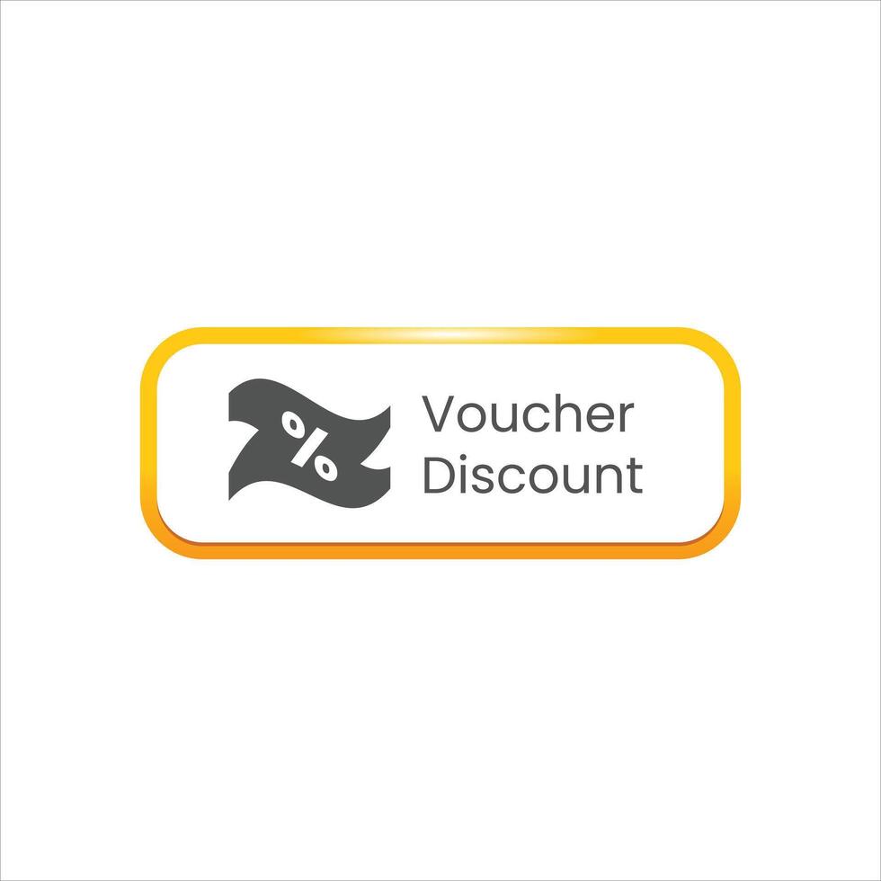 Voucher discount icon vector