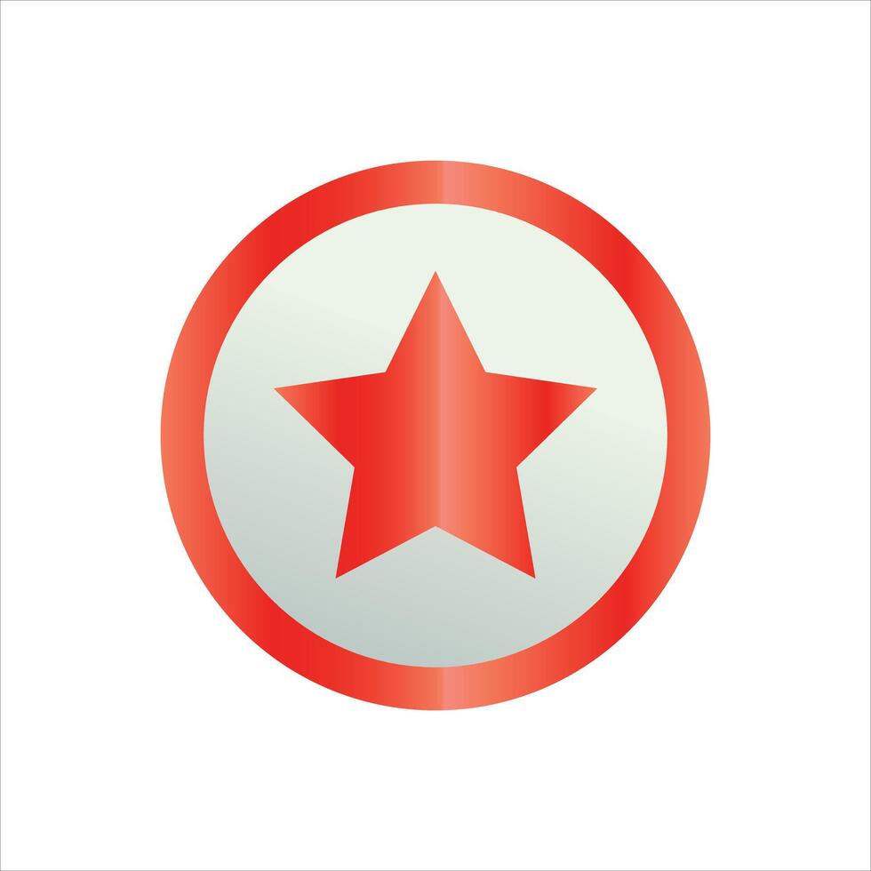 Red star icon vector