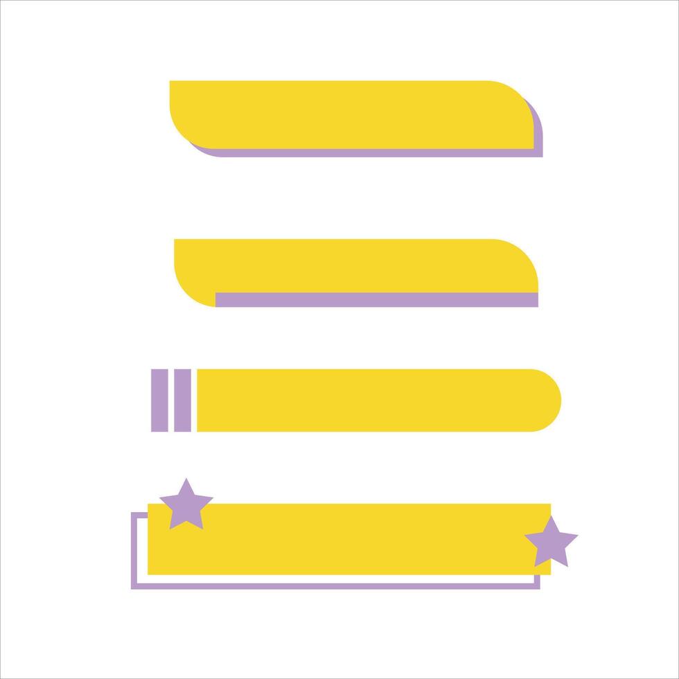 A yellow and purple banner with a star on it vector