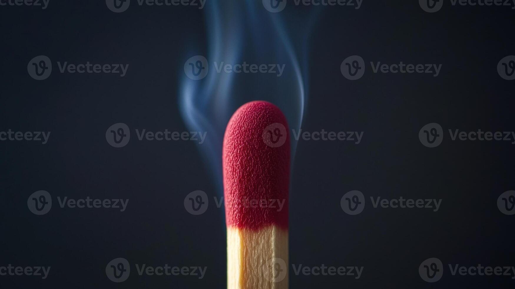 A matchstick with a red tip is shown photo