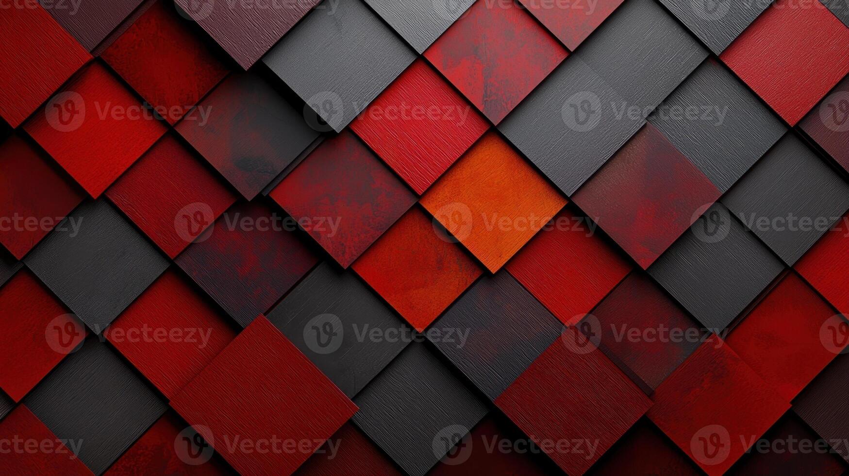 A red and black background with squares photo